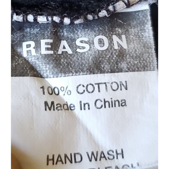 Reason New York Bad Kids Abstract Ocean Waves Graphic T-Shirt Navy Men's Large - Picture 8 of 9